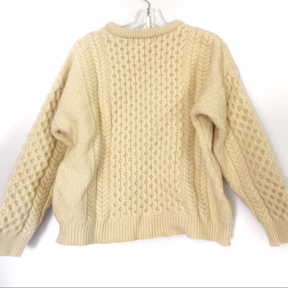 Aran Crafts Cream Cable Knit Sweater - Picture 2 of 9